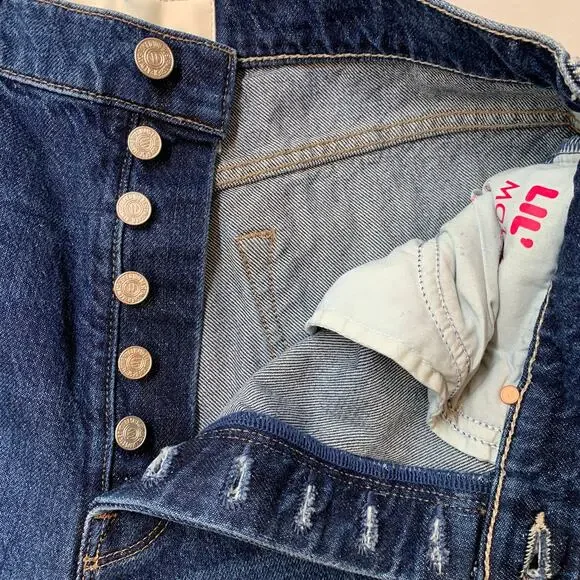 MOTHER Lil Spitfire Nerdy Cuff Jeans 26 Did You Bring Me Anything High Rise USA